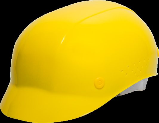 Yellow Bump Cap with HDPE Shell & Polyethylene Pin Lock Suspension